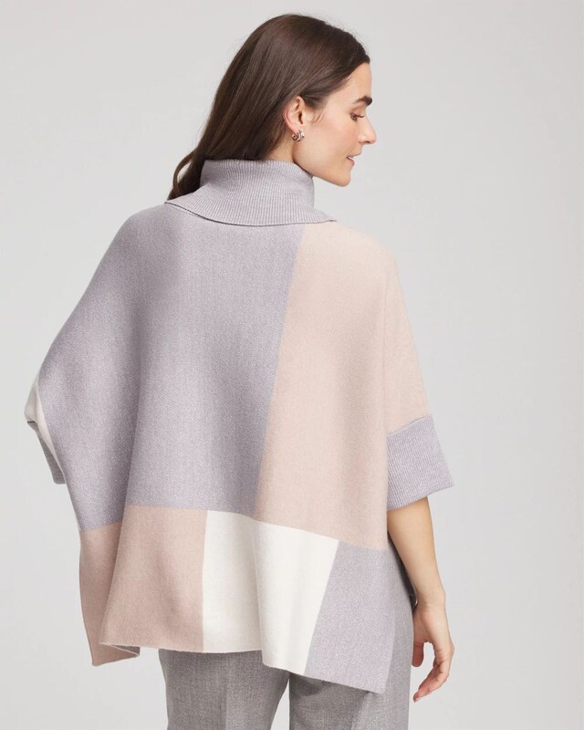 Quilted Chic Cowlneck Poncho - image 3